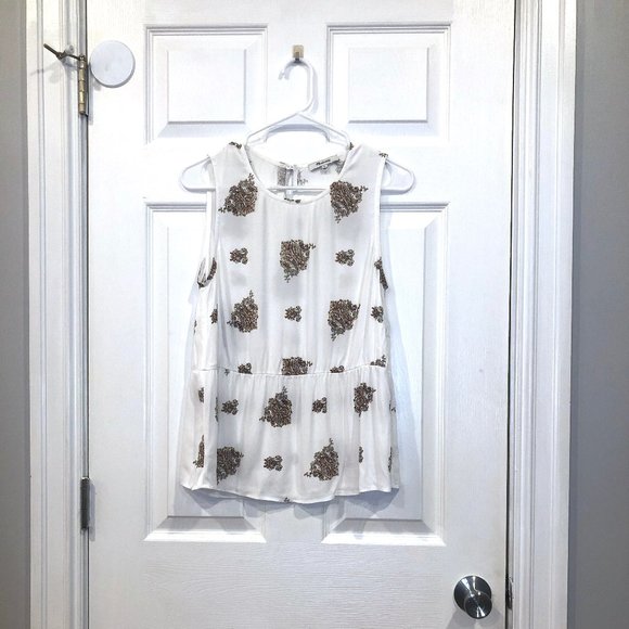 Madewell Tops - Madewell Peplum Sleeveless Paisley Top - S